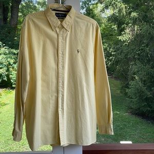Ralph Lauren Yellow Oxford Dress Shirt XL